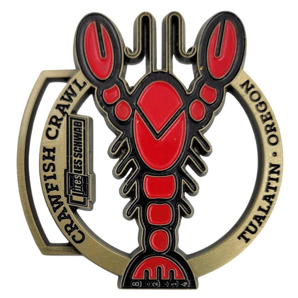 Tualatin Crawfish Festival Collectible Enamel Award Medal Oregon 2014